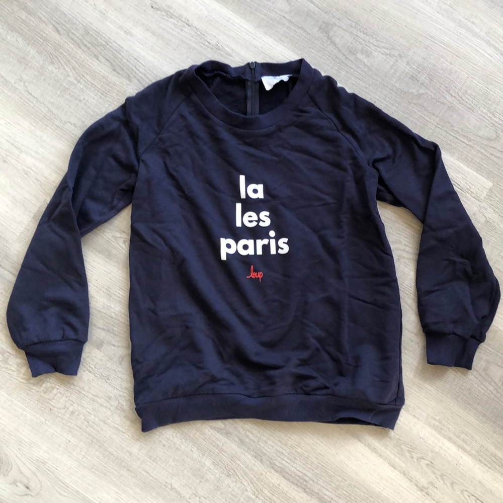 La les Paris navy sweatshirt